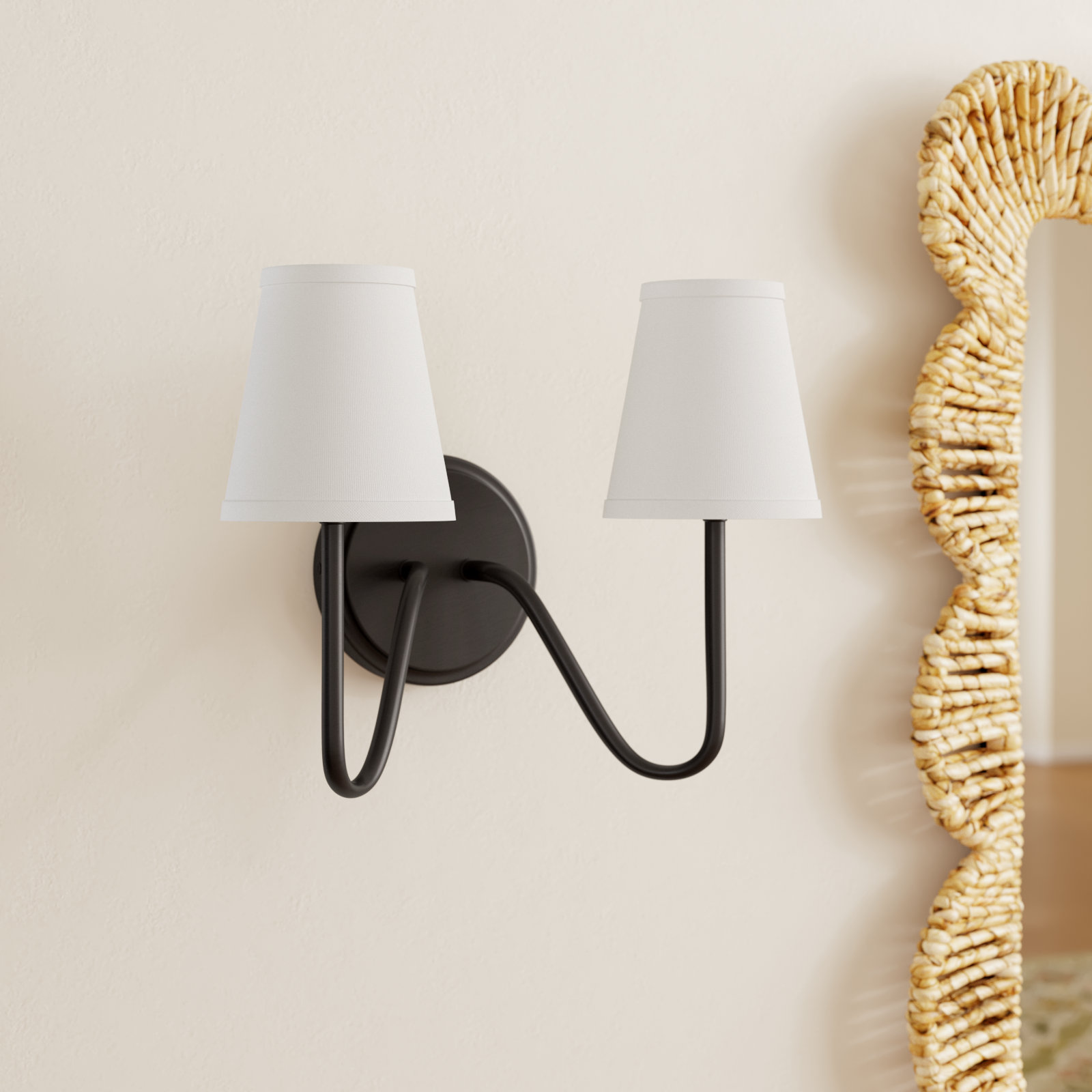 Roan 2-Light Dimmable Armed Sconce, Oil Rubbed Bronze