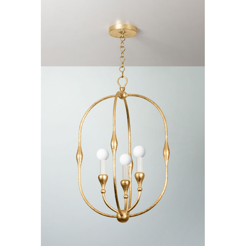 Baltic Light Lantern, Vintage Gold Leaf, 23.75" H x 15" W x 15" D