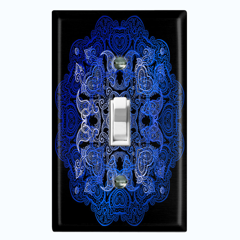 Patterned 1 - Gang Toggle Light Switch Standard Wall Plate