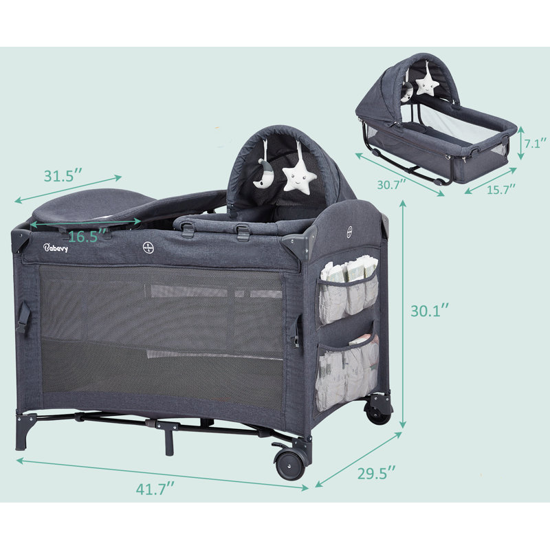 Lit de bébé portatif avec berceau