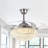 Chandelier Crystal Ceiling Fan With Light Retractable Blades Remote - 42"