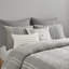 Full/Queen Bed Duvet Cover, Cotton In Grey And Designs Sized Bedding With Secure Ties