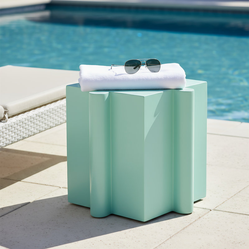 Table d'appoint casse-tête, idéale pour l'intérieur et l'extérieur, Vert