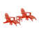 Hartington Plastic/Resin Folding Adirondack Chair with Ottoman and Table