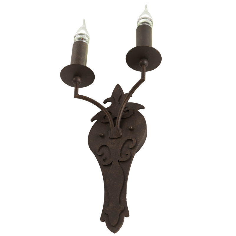 Torsade Steel Candle Wall Light