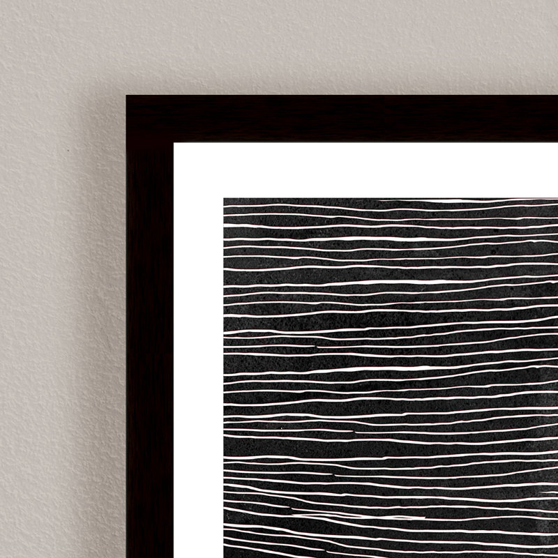 Abstrait noirci par Eysmael Quisora - œuvre d'art encadrée sur papier, H 36 po x l 24 po, Framed Matted Print, Black