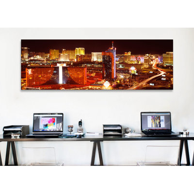 " City lit up at night, Las Vegas, Nevada, USA #4 " Color Photography
