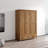 Topazio 53.3" Armoire with Adjustable Shelves, Hanging Rod-898635979
