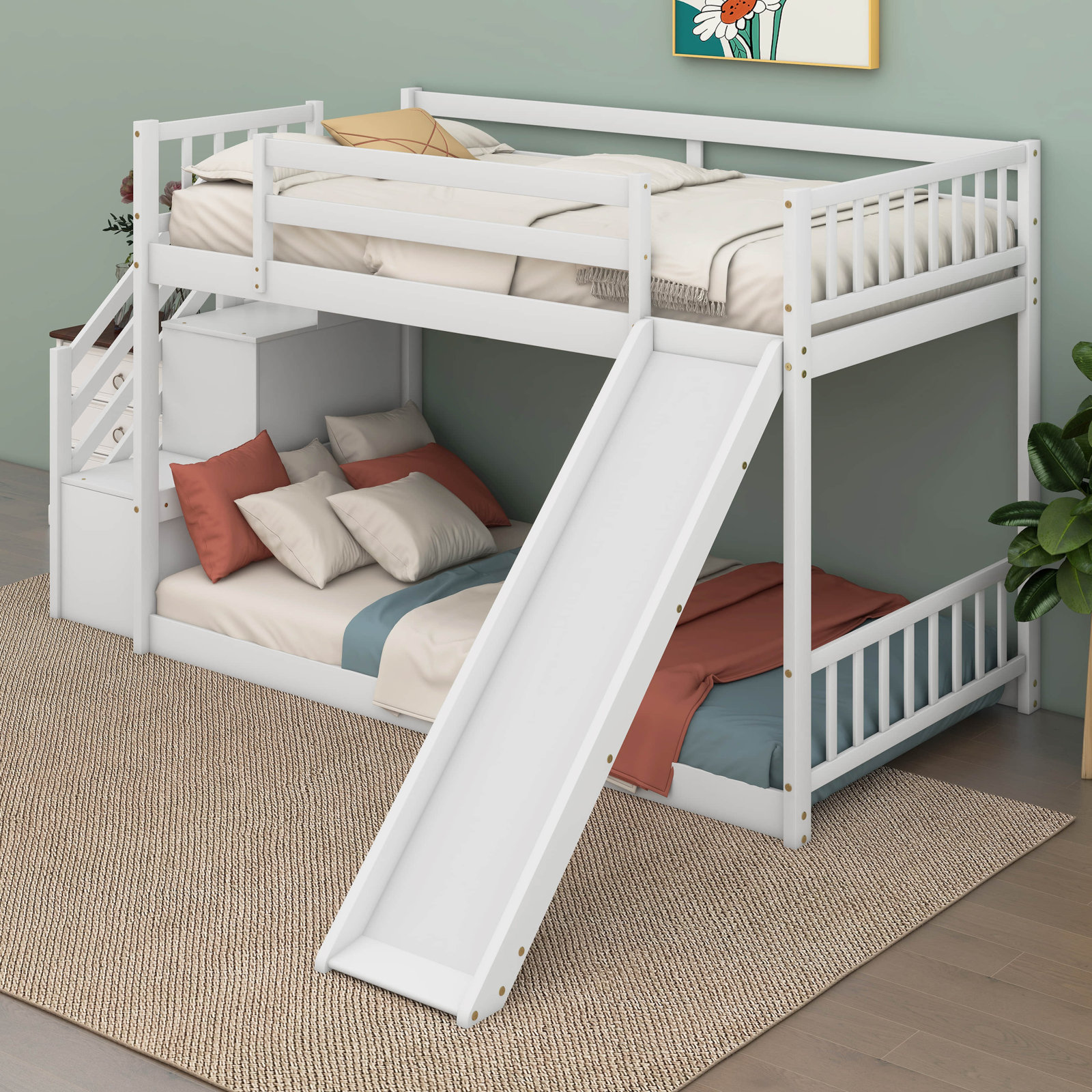Ventura Twin Over Twin Bunk Bed, White