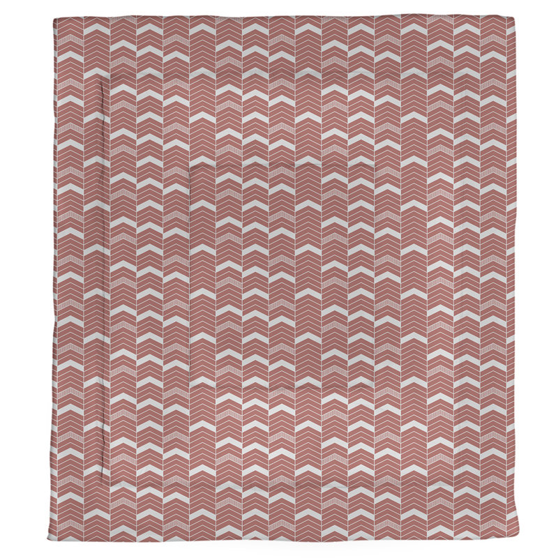 Édredon réversible en microfibre Rhonda Cheval, Édredon très grand, Rouge pâle