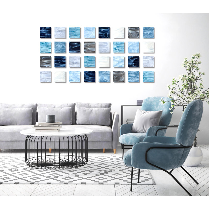 Cool And Crisp Handmade Glass Wall Decor