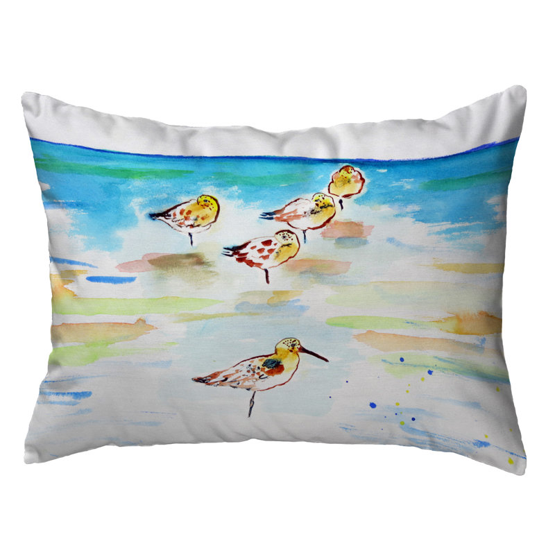  Housse et insert de coussin rectangulaire d'extérieur Cinq Sanderlings, 16 po x 20 po