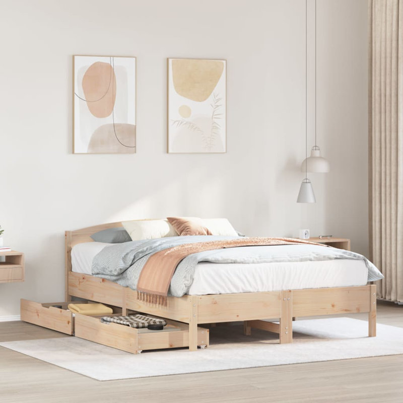 Storage Bed, Brown, Double (4'6)