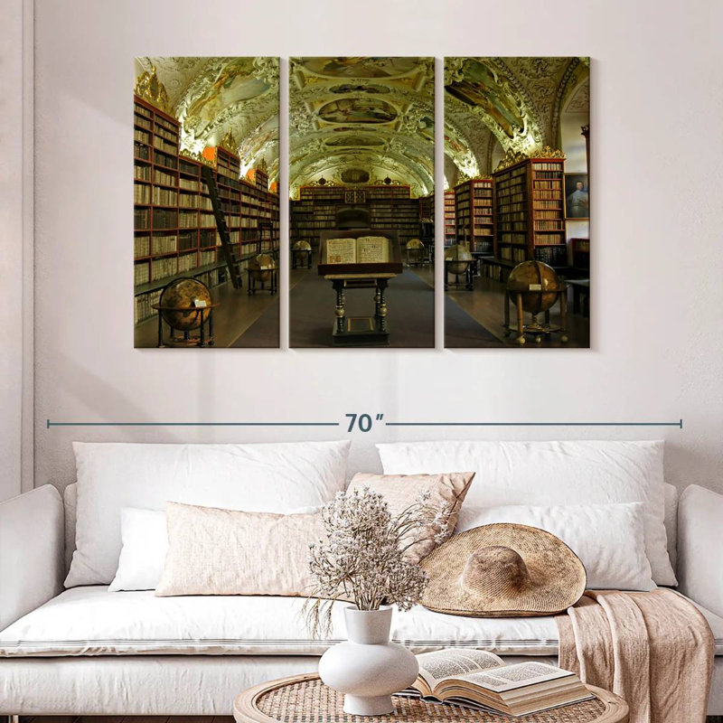 Old Library In Prague, 32" H x 50" W