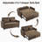 57" Convertible Loveseat Sofa, Pull-out Sofa Bed with Reversible Backrest Cushion & USB Ports for Living Room-115234909