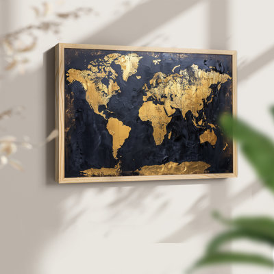 Map Series-X -Framed Print - Restickable