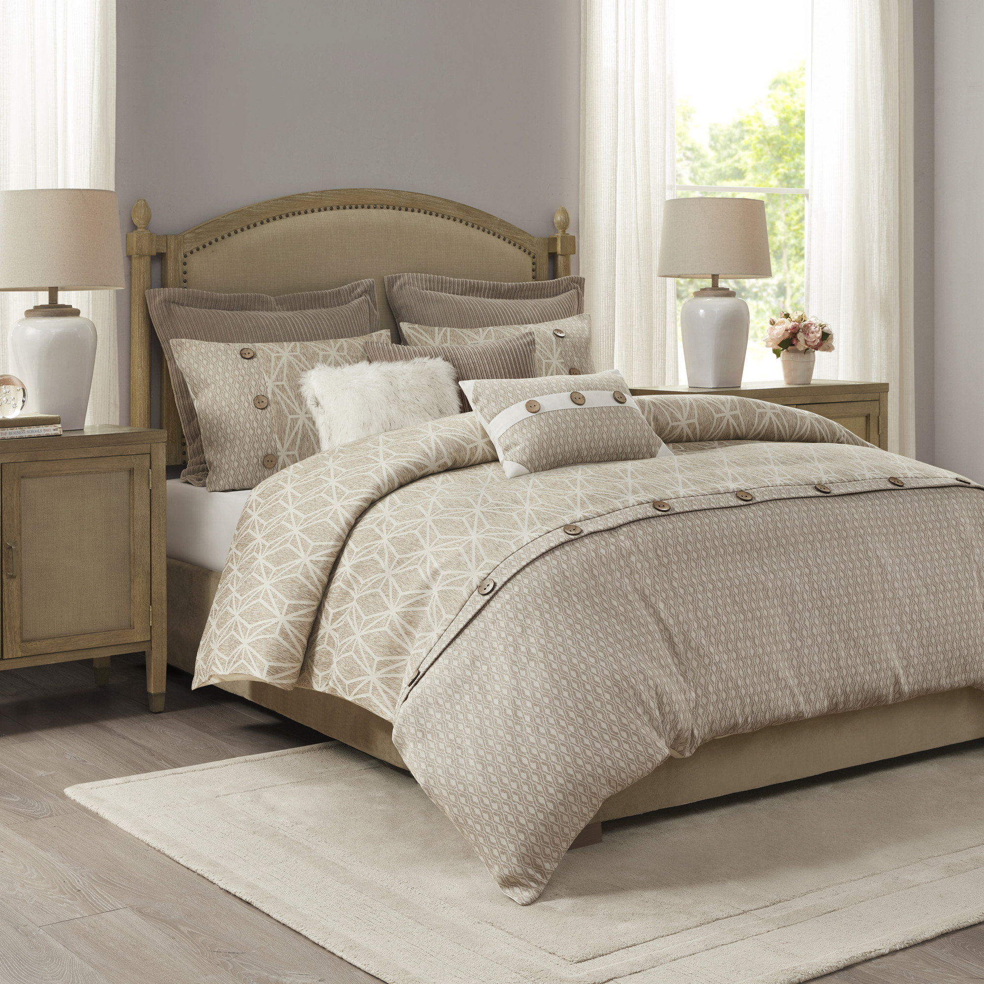 Madison Park Signature Grace Geometric Oversized Jacquard Comforter Set & Reviews | Wayfair