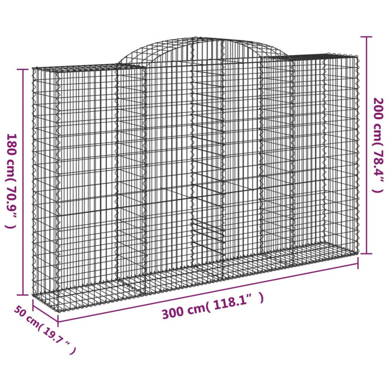 Briceida Silver Galvanised Iron, 200cm H x 300cm W x 50cm D