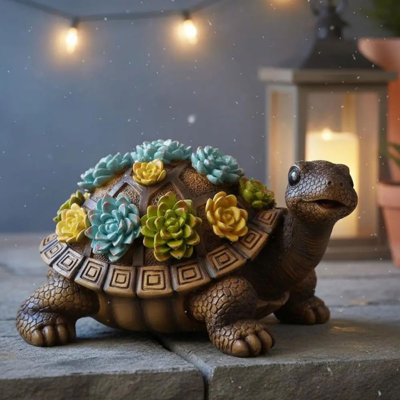 Garden Statues Turtle Figurine For Outside,