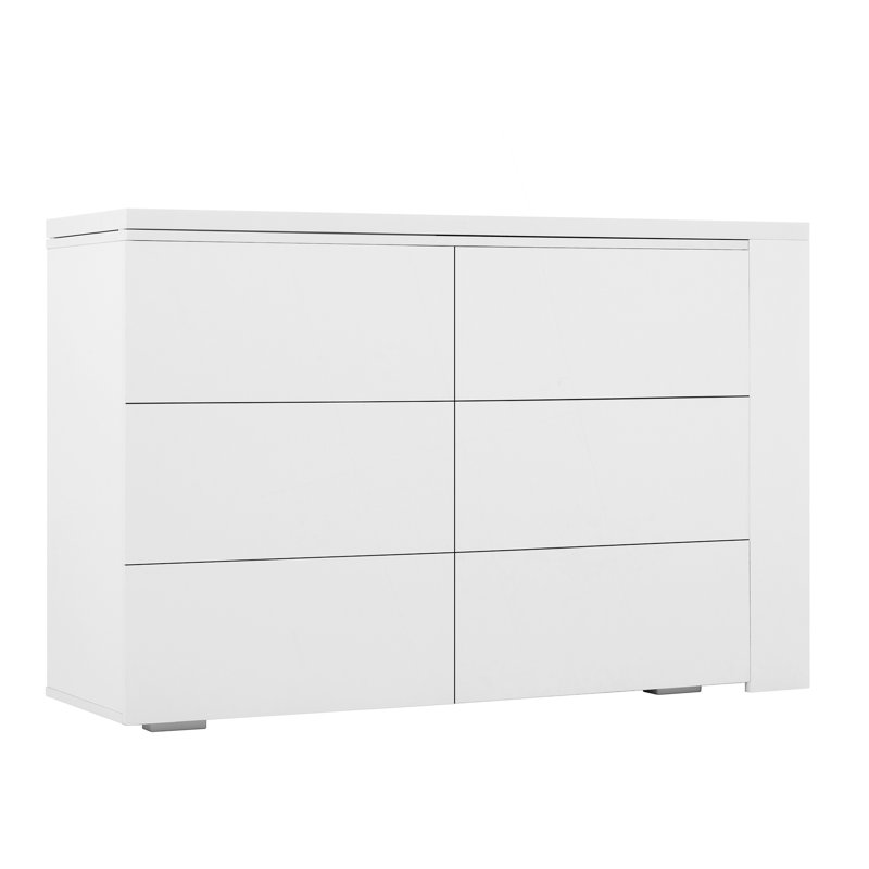 Commode moderne 6 tiroirs avec bureau amovible