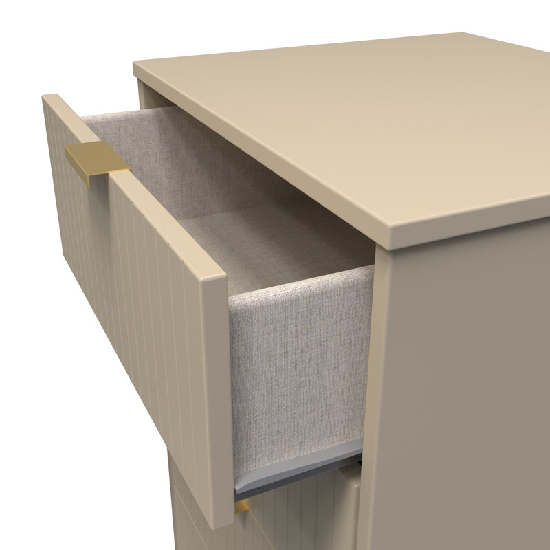 Beranda 45cm W Manufactured Wood Bedside Table, Mushroom Matt