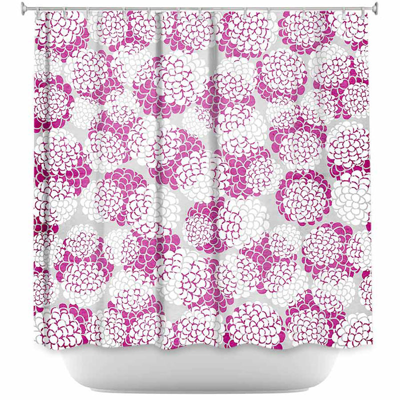 Rideau de douche simple fleurs