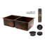 33" Hammered Copper Kitchen 50/50 Double Basin Sink with Matching Drains, and Accessories
