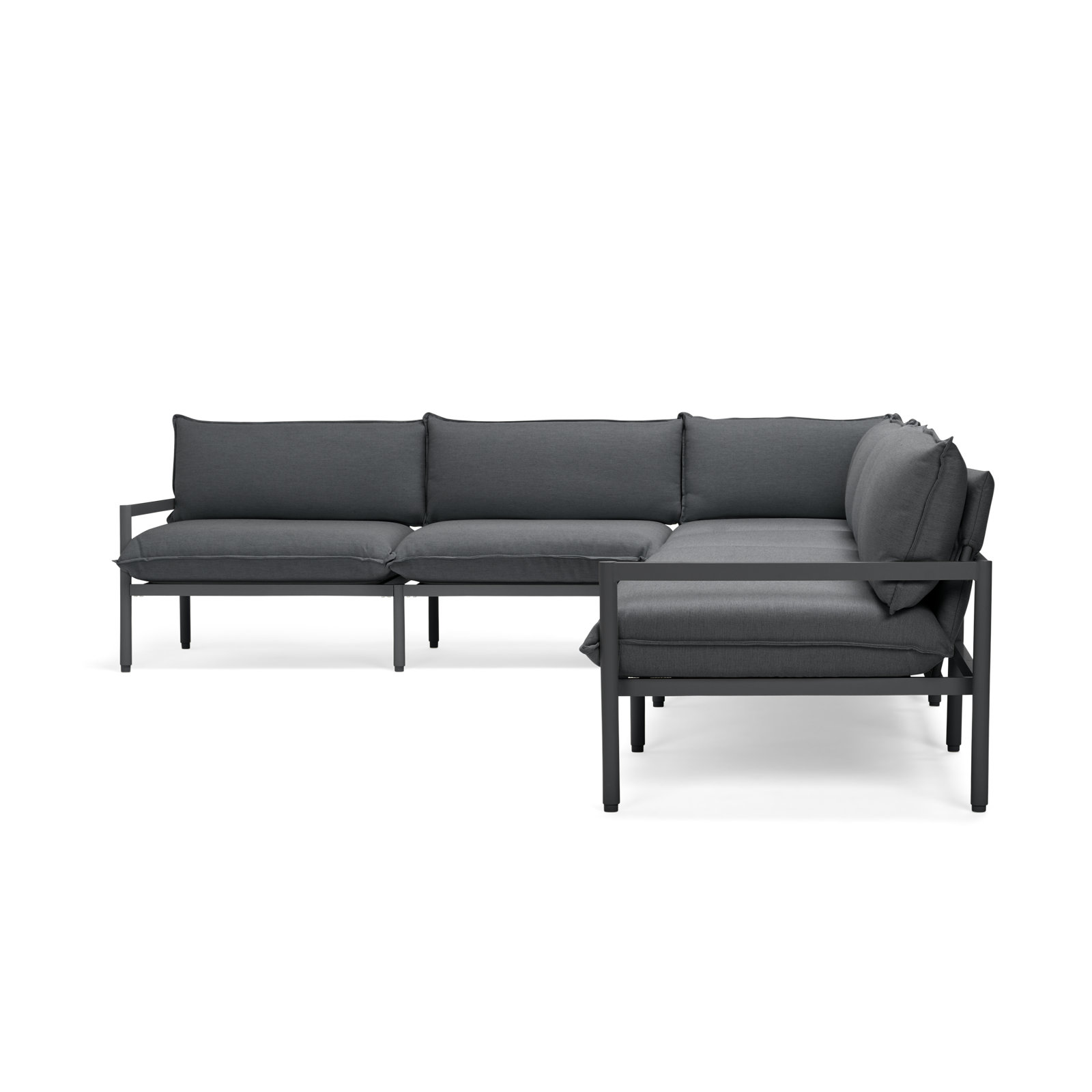 Terra 136" Sunbrella® Patio Sectional, Charcoal