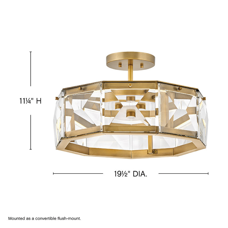 Jolie 1 -Light 19.5" LED Semi Flush Mount