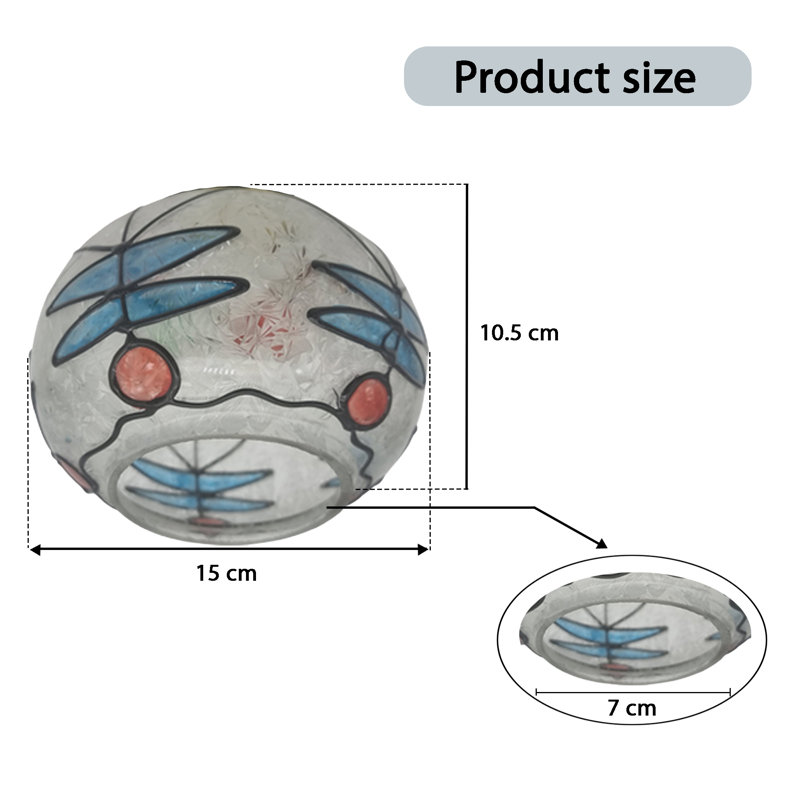 10.5 cm H Round Glass Pendant Shade ( Screw On )