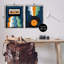 «Retro Music with Stripes», ensemble de 2 toiles flottantes encadrées par Laura Marr-650943409-650943408