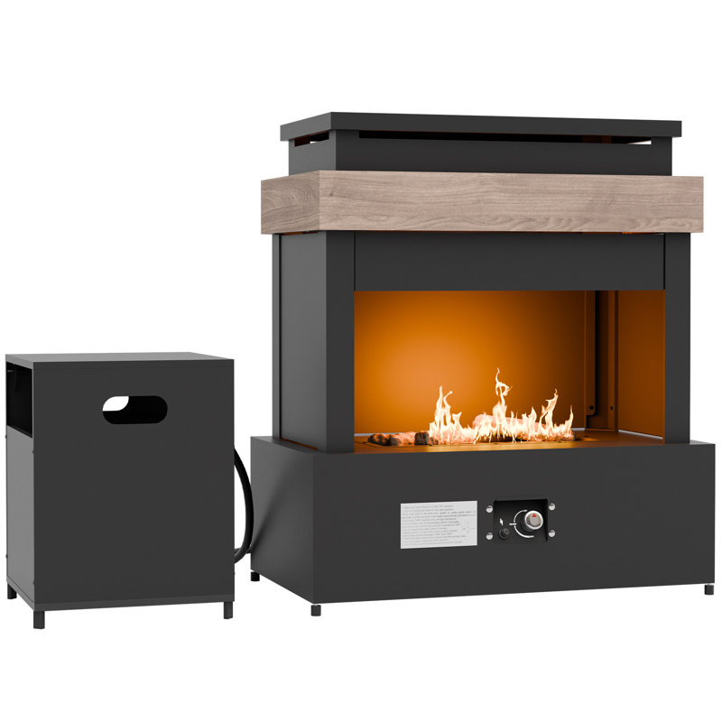 Outdoor Steel Fireplace 50000 BTU Propane Gas Fire Pit