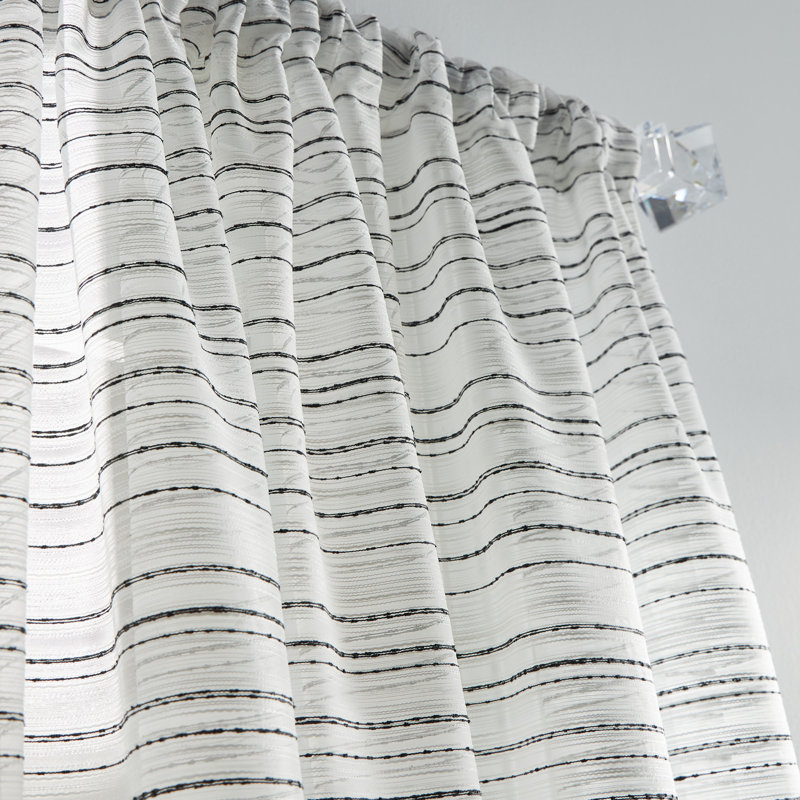 Paire de rideaux transparents Thea Boucle, L 50 po x L 95 po