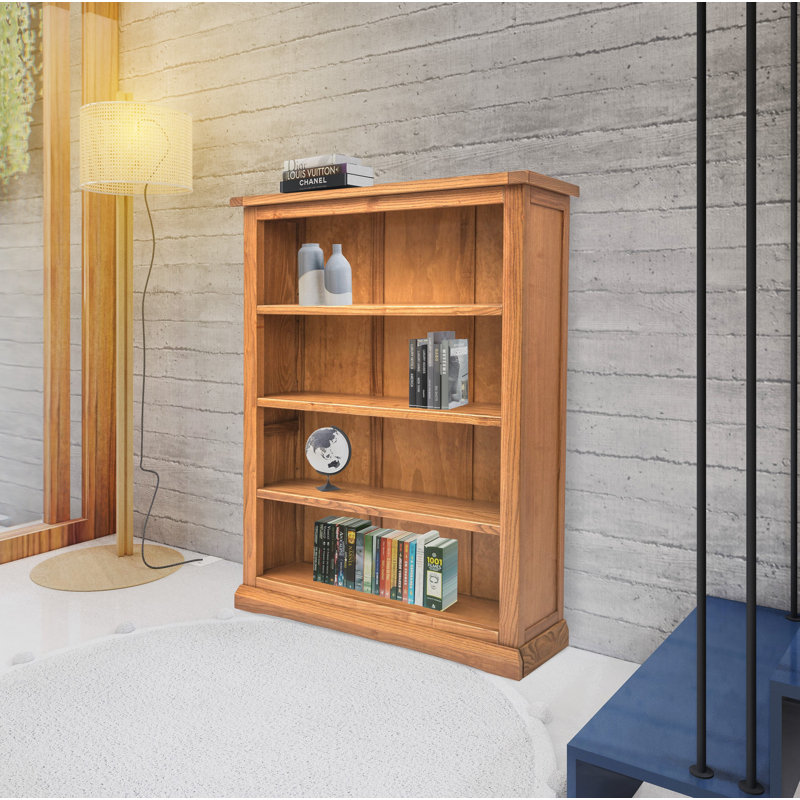 Ireland Bookcase, (4 Shelves) H120 x W89 x D25cm, Light Brown