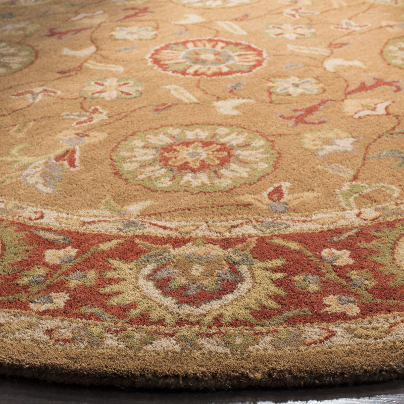 Hebron Hand Tufted Wool Oriental Rug, Round 6'