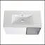 Meuble-lavabo mural 36 po avec lavabo en céramique, portes à fermeture en douceur, blanc brillant et verre gris-1605047868