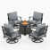 Asfand 4 - Person Outdoor Seating Group with Swivel Lounge Chairs&  Firepit Table