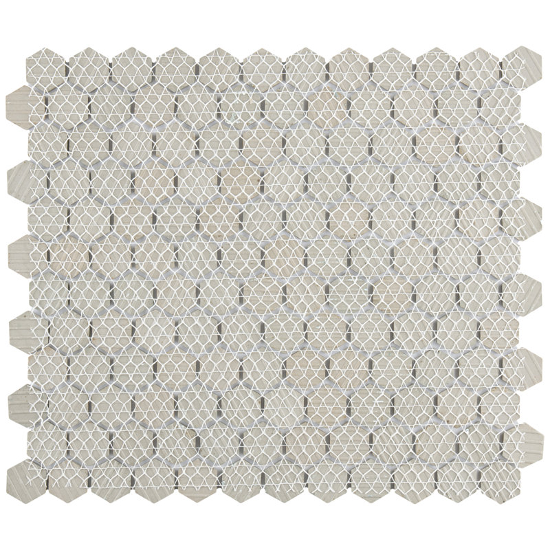 Hudson 1" Hex Light Green 11-7/8" x 13-1/4" Porcelain Mosaic Tile