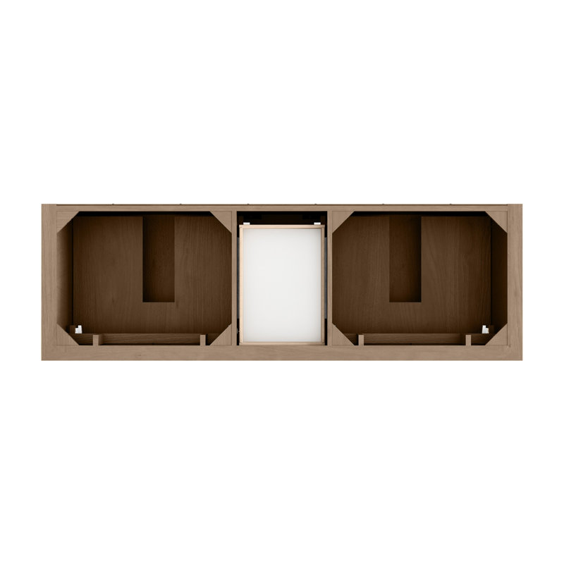 Brookfield 72'' W Double Vanity, Eternal Jasmine Pearl, Pecan