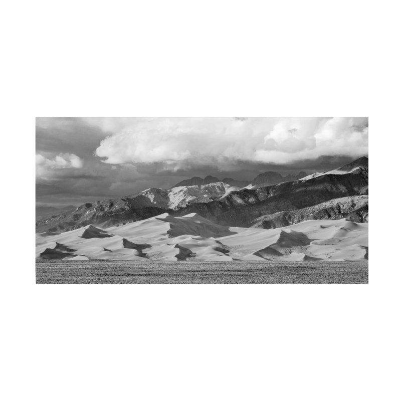 Art sur toile noir, blanc, H 24 po x l 47 po