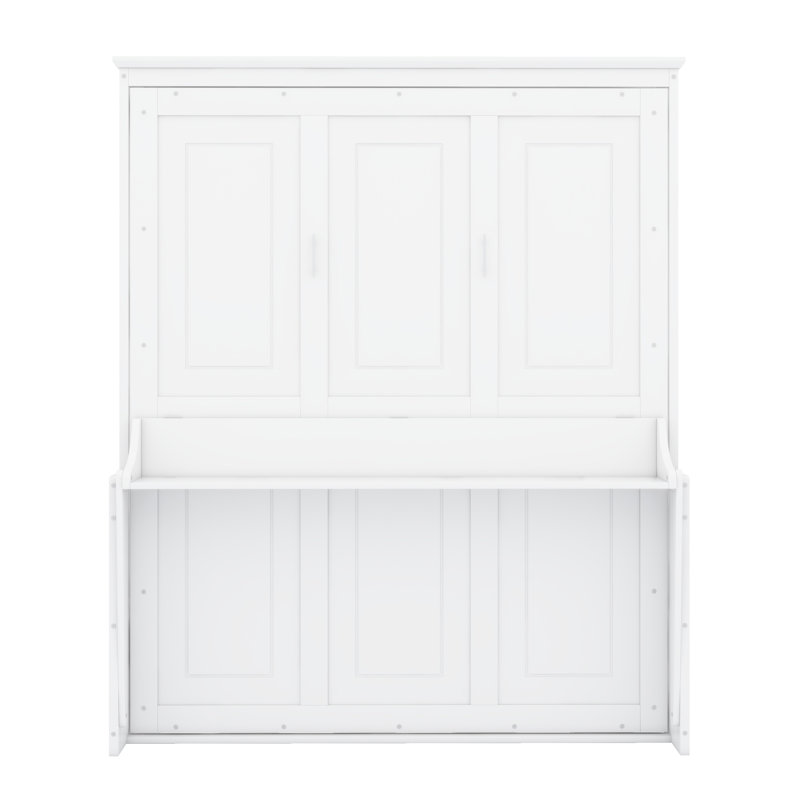 Lit escamotable en bois, Blanc
