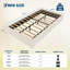 Lit plateforme bas avec cadre de lit Twin Cloud, pieds en bois, sans sommier tapissier.-1699569424-1699569431
