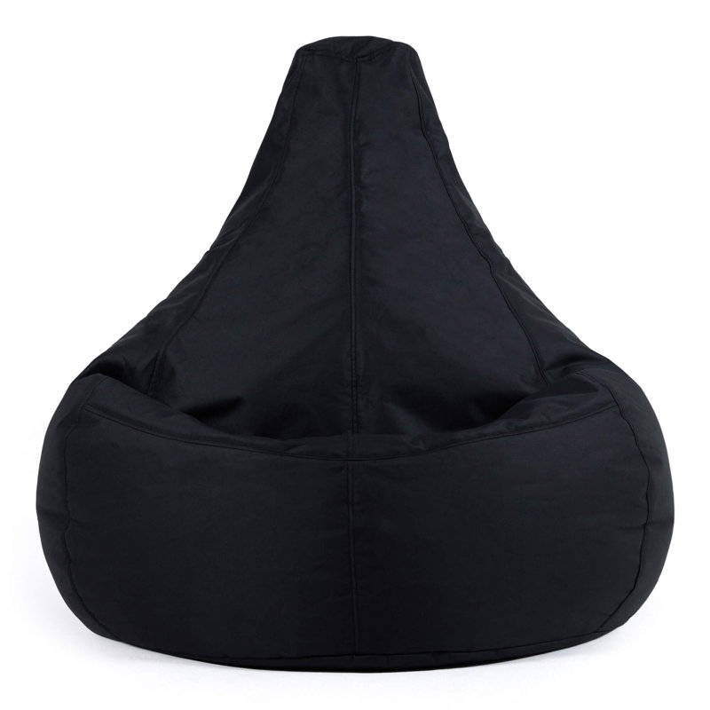 Bean Bag Bazaar Dalton Water-Resistant High Back Recliner Bean Bag, Black