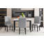 Ensemble de table de salle à manger 5 pièces pour 4 personnes, table de cuisine moderne et ensemble de 4 chaises, table de salle à manger en marbre avec 4 chaises rembourrées pour petits espaces-1186026356-1186026357