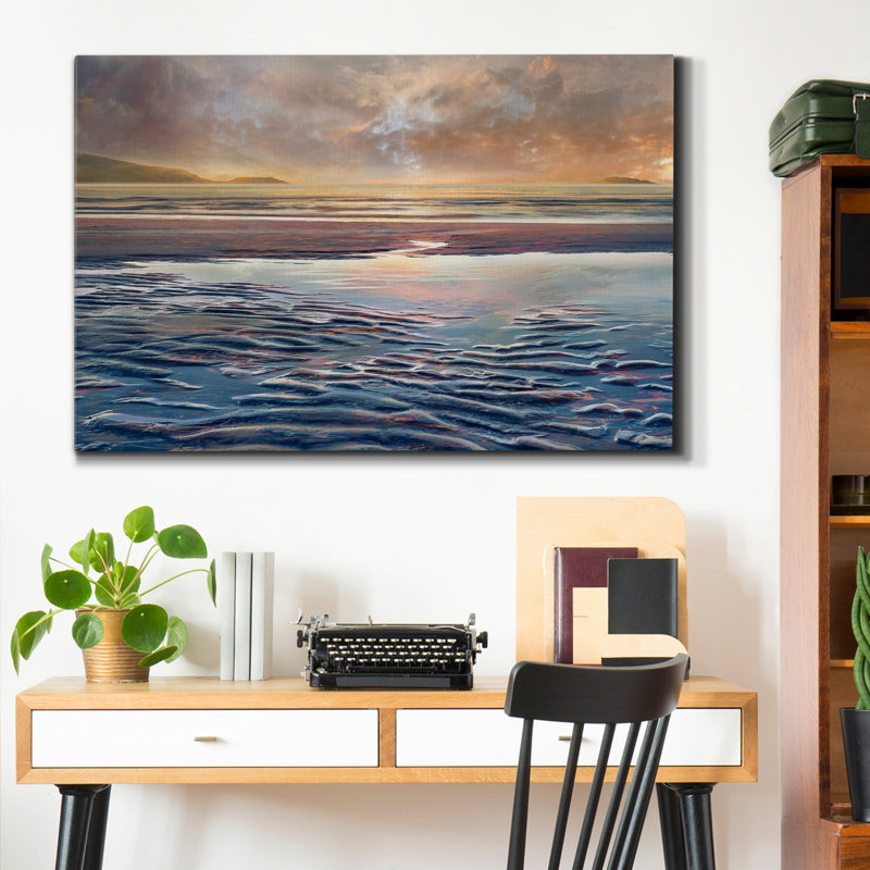 Pendant une marée basse - reproduction d'art sur toile tendue, H 48 po x l 32 po x P 1 po