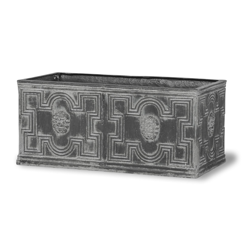 Handmade Pot Planter, 34cm H x 74cm W x 38cm D, Grey