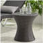 Table de bout 19 po (sans plateau en verre), table de bout, brun