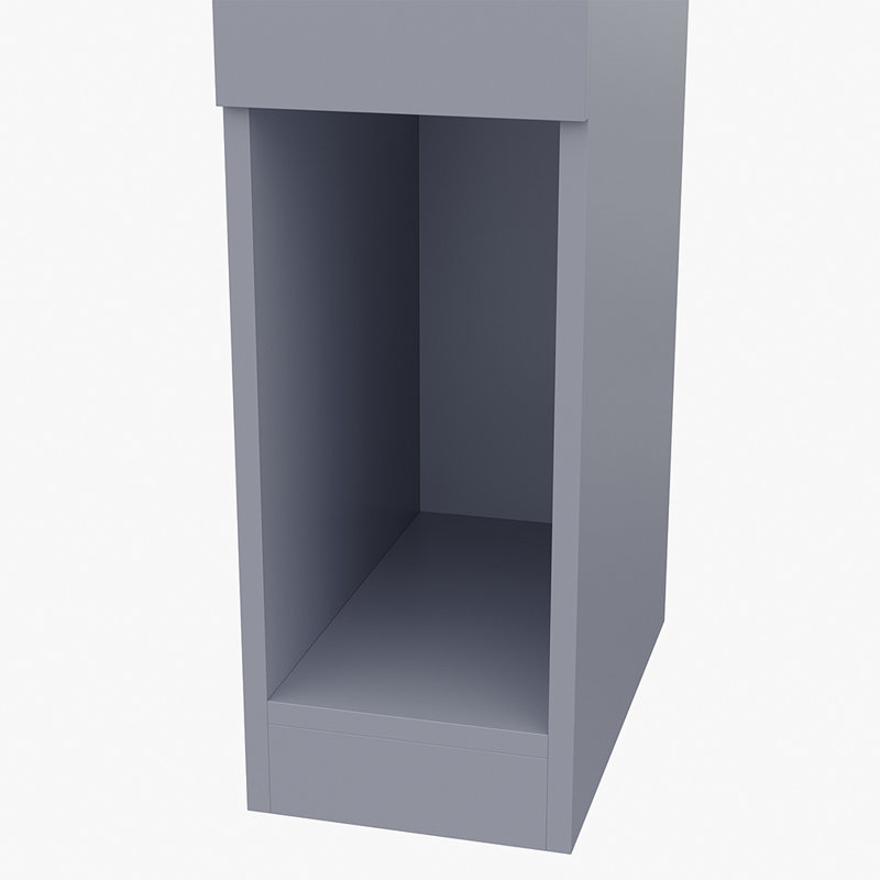 Bedside Table with a Drawer, Grey