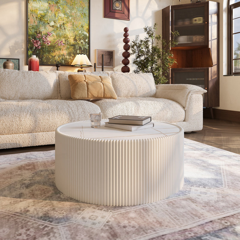 Table basse Elegant, H 14,61 po x l 29,57 po x P 29,57 po, Gris