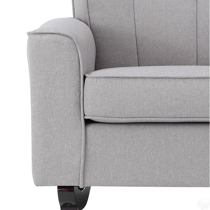 Chaise berçante gris clair avec accoudoirs
